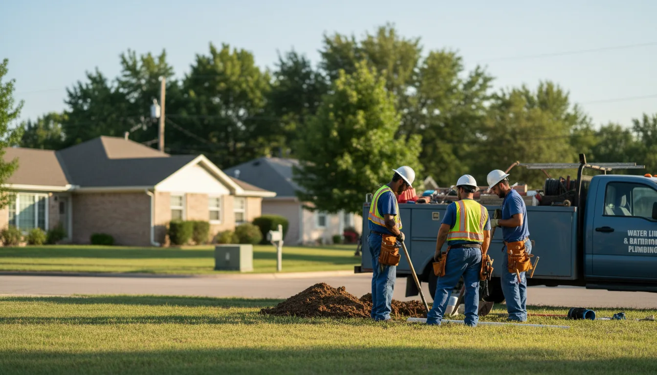 Residential water line and bathroom plumbing service in Glasgow, KY